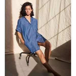 Madewell Dress Women’s XS Drop Hem Chambray Tunic
